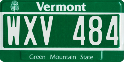 VT license plate WXV484