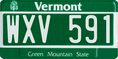 VT license plate WXV591