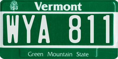 VT license plate WYA811