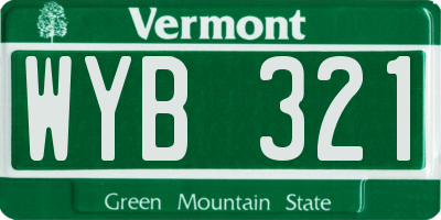 VT license plate WYB321