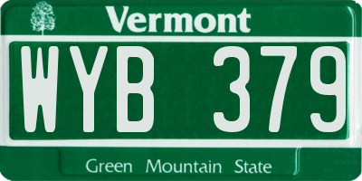 VT license plate WYB379