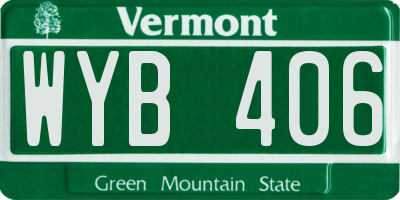 VT license plate WYB406