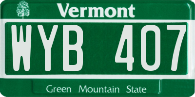 VT license plate WYB407