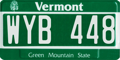VT license plate WYB448