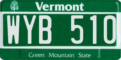 VT license plate WYB510