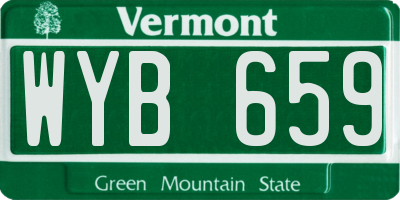 VT license plate WYB659