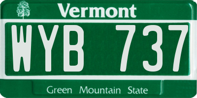 VT license plate WYB737
