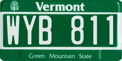 VT license plate WYB811