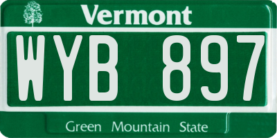 VT license plate WYB897