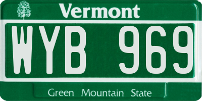VT license plate WYB969