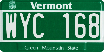 VT license plate WYC168
