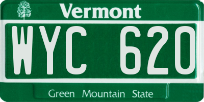 VT license plate WYC620