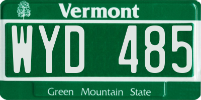 VT license plate WYD485