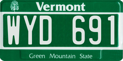 VT license plate WYD691