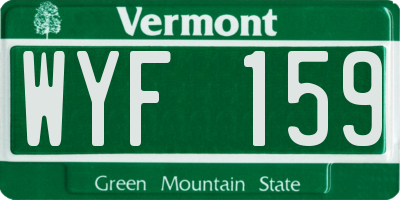 VT license plate WYF159