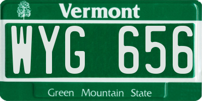 VT license plate WYG656