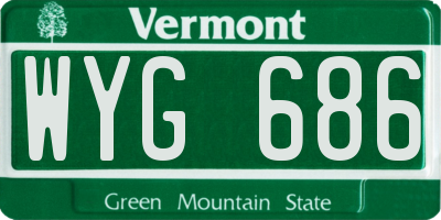 VT license plate WYG686