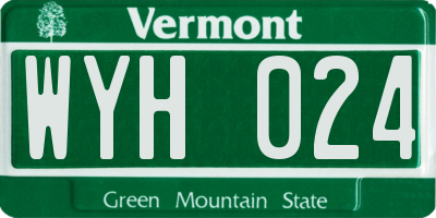 VT license plate WYH024