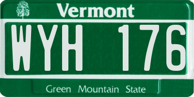 VT license plate WYH176