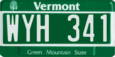 VT license plate WYH341