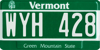 VT license plate WYH428