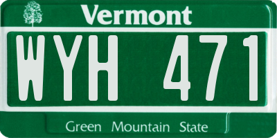 VT license plate WYH471