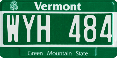 VT license plate WYH484