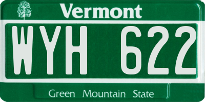 VT license plate WYH622