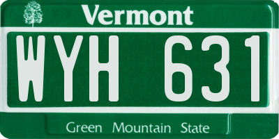 VT license plate WYH631