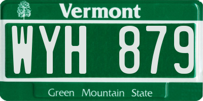 VT license plate WYH879