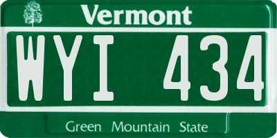 VT license plate WYI434