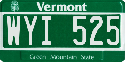 VT license plate WYI525