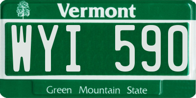 VT license plate WYI590