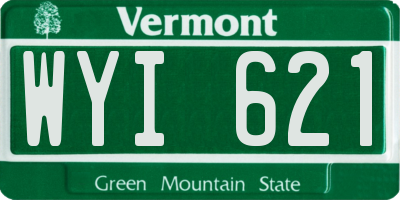 VT license plate WYI621