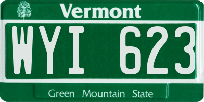 VT license plate WYI623