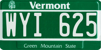 VT license plate WYI625