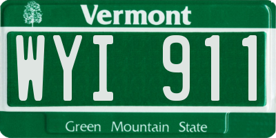 VT license plate WYI911