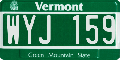 VT license plate WYJ159