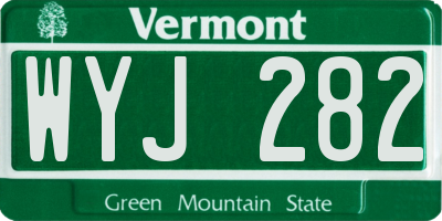 VT license plate WYJ282