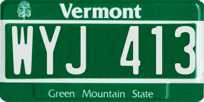 VT license plate WYJ413