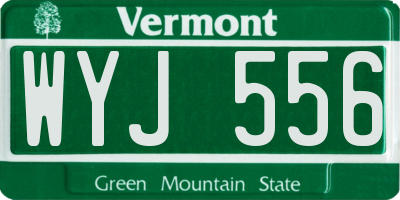 VT license plate WYJ556