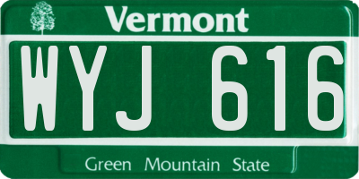 VT license plate WYJ616