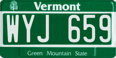 VT license plate WYJ659