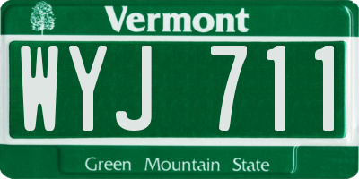 VT license plate WYJ711