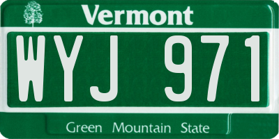 VT license plate WYJ971