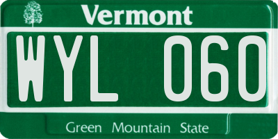 VT license plate WYL060