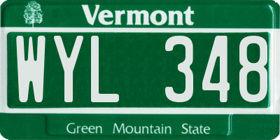 VT license plate WYL348