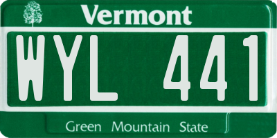 VT license plate WYL441