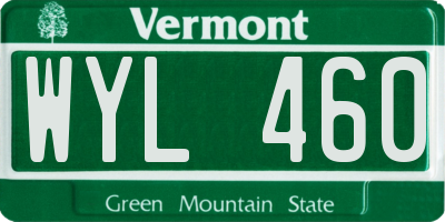 VT license plate WYL460