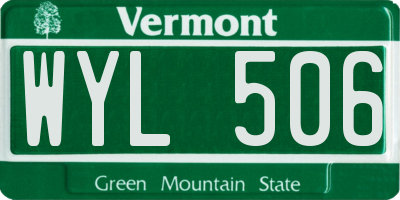 VT license plate WYL506